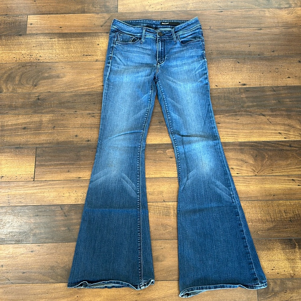 Black orchid flared denim